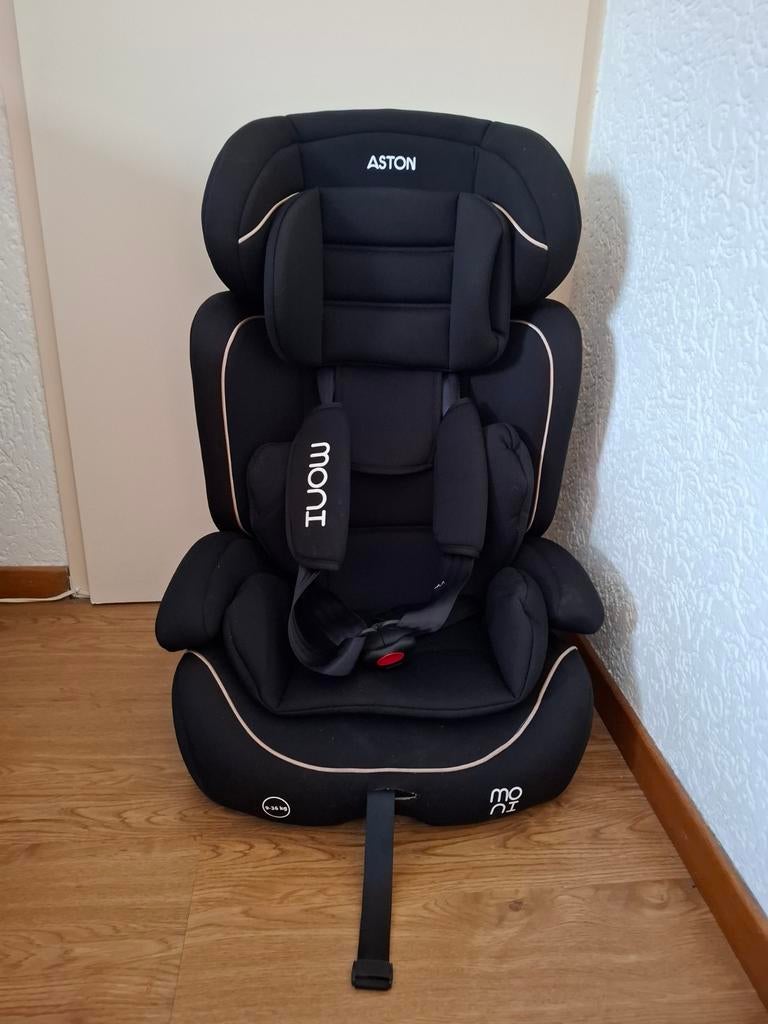 Aston Moni Kinderautostoel - Zwart, Verstelbare rugleuning, 9 t/m 36 kg, Ophalen, Overige merken