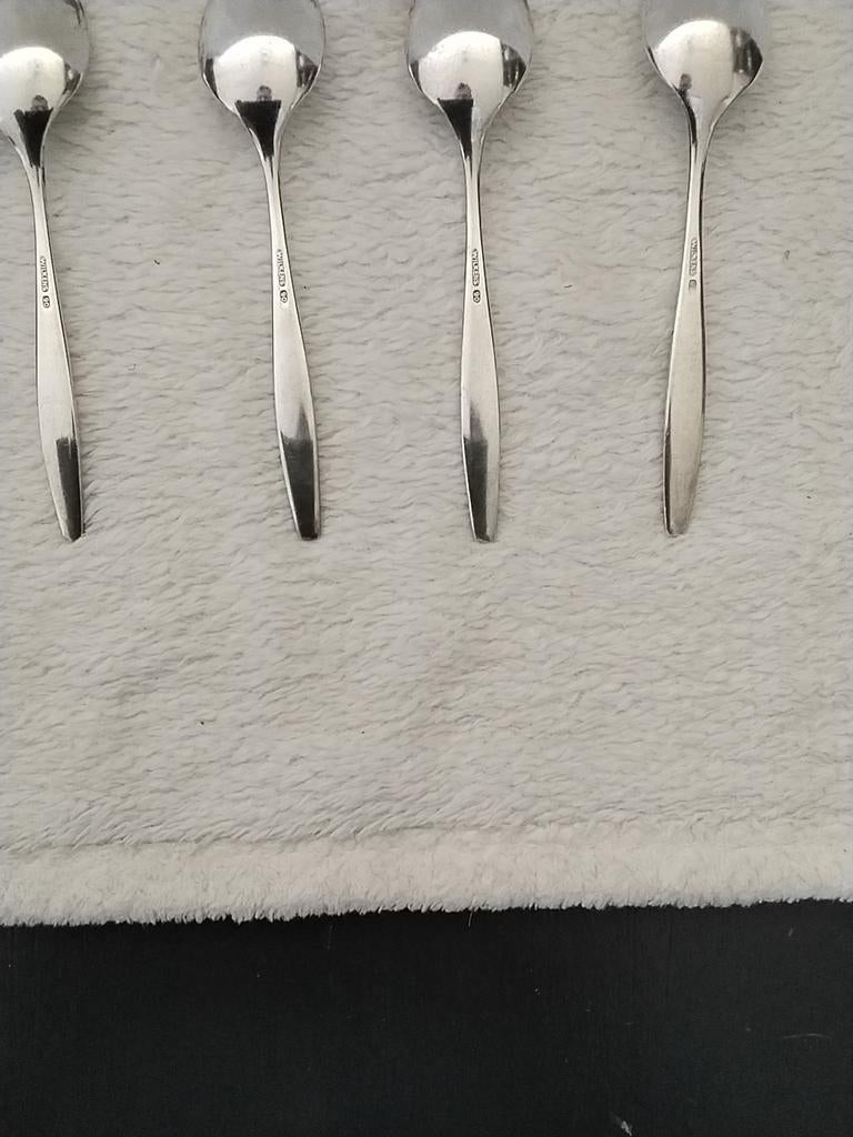 Wilkens 90 verzilverde lepels, set van 4, Antiek en Kunst, Ophalen of Verzenden