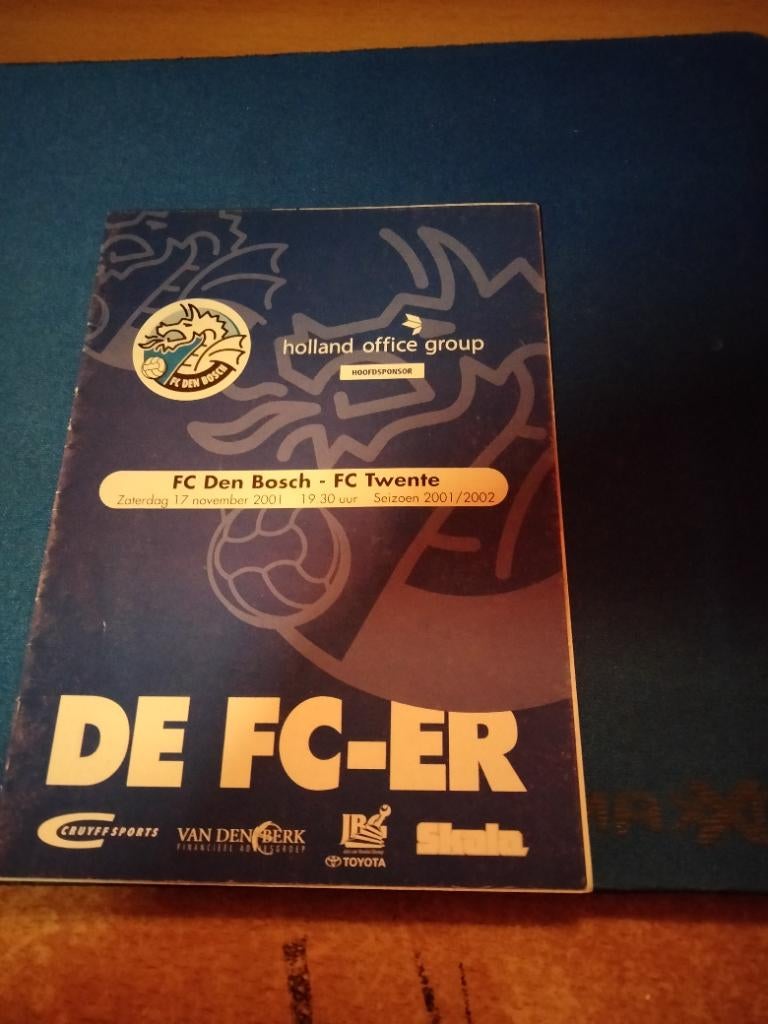 Fc den bosch-fc twente 01-02, Ophalen of Verzenden, Gebruikt, F.C. Twente, Boek of Tijdschrift