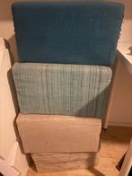 4 x poefjes coco-mat incl massief houten pootjes, Huis en Inrichting, Overige materialen, Gebruikt, Overige kleuren, Ophalen of Verzenden