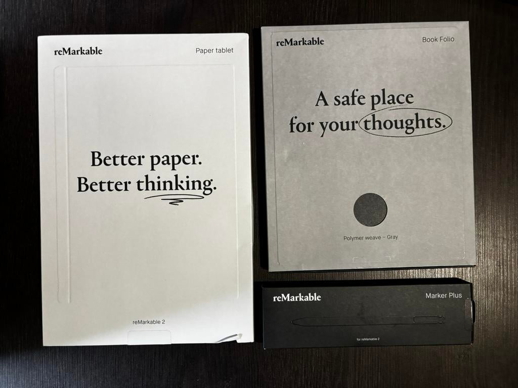 Remarkable 2 + Marker Plus + Book Folio, Computers en Software, E-readers, Remarkable, Remarkable, Ophalen of Verzenden, Zo goed als nieuw