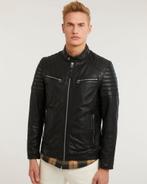 Elegante zwarte leren jas - Hugo Boss - Maat L, Maat 52/54 (L), Zwart, Nieuw, Ophalen of Verzenden