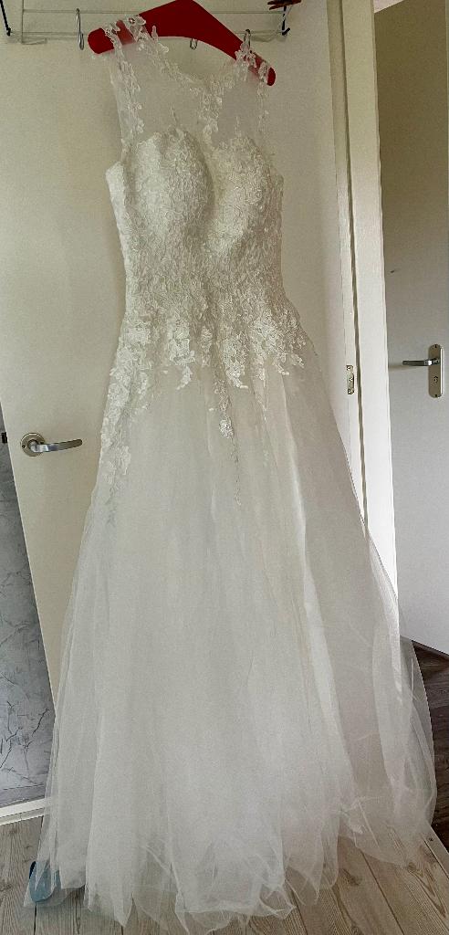 Trouwjurk, Ophalen, Zo goed als nieuw, Wit, Trouwjurk