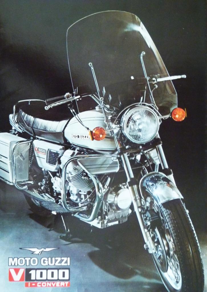 Folder MOTO GUZZI V1000 I- Convert 1975, Motoren, Handleidingen en Instructieboekjes, Moto Guzzi, Ophalen of Verzenden