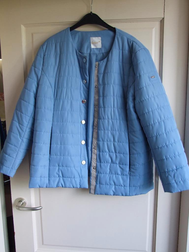 Atelier babyblauw gewatteerde jas nieuw maat 46, Atelier, Blauw, Maat 46/48 (XL) of groter, Nieuw
