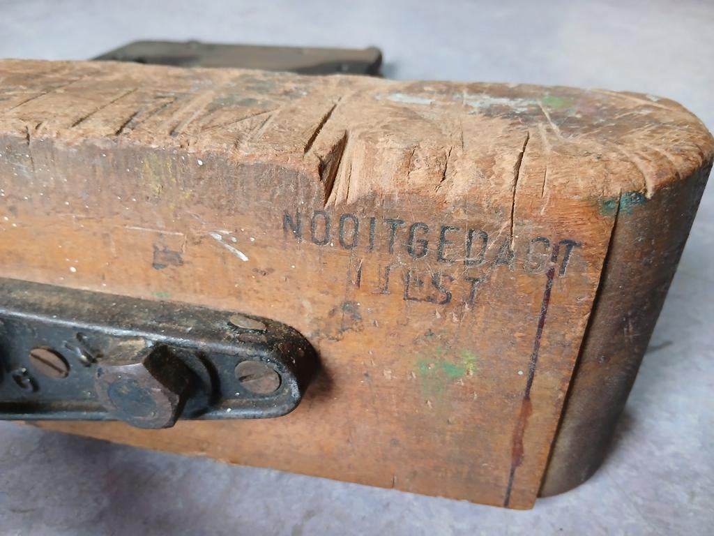 Vintage Nooitgedacht bankschroef, Ophalen of Verzenden, Gebruikt