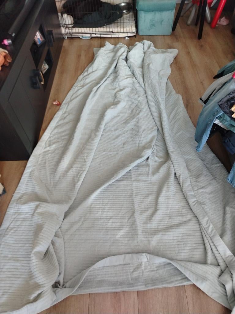 IKEA KASTANJ Gordijnen - Lichtgrijs (260x240 cm), Gebruikt, Modern, Scandinavisch, 200 cm of meer, Ophalen of Verzenden