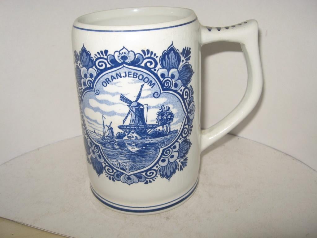 Delfts blauw Oranjeboom bierpul ..., Verzamelen, Biermerken, Ophalen of Verzenden, Zo goed als nieuw, Pul(len), Oranjeboom