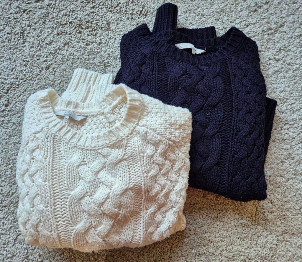 Twee wollen truien maat M, Maat 38/40 (M), Blauw, Ophalen of Verzenden, Clockhouse