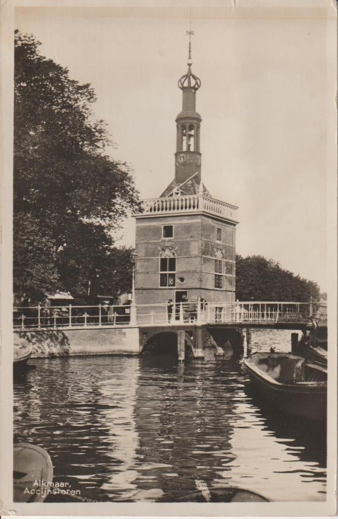Alkmaar - Accijnstoren - Echte foto, Verzenden, 1940 tot 1960, Ongelopen, Noord-Holland