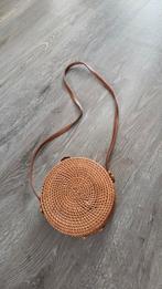 Rieten tasje, Ophalen of Verzenden, Zo goed als nieuw, Bruin, Schoudertasje