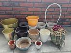 Verschillende soorten bloempotten, Ophalen, Rond, Zo goed als nieuw, Aardewerk