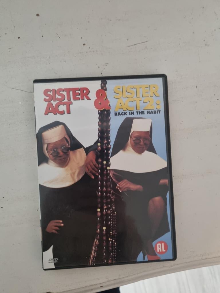 Dvd sister act 1 en 2 bijna gratis, Alle leeftijden, Ophalen of Verzenden, Zo goed als nieuw
