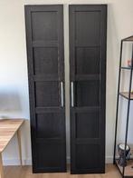 Pax kastdeuren zwart/bruin Bergsbo, Huis en Inrichting, Ophalen, 200 cm of meer, 50 tot 100 cm, Zo goed als nieuw