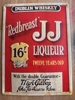 Redbreast JJ Dublin Whiskey metalen bord, Ophalen of Verzenden, Gebruikt, Reclamebord