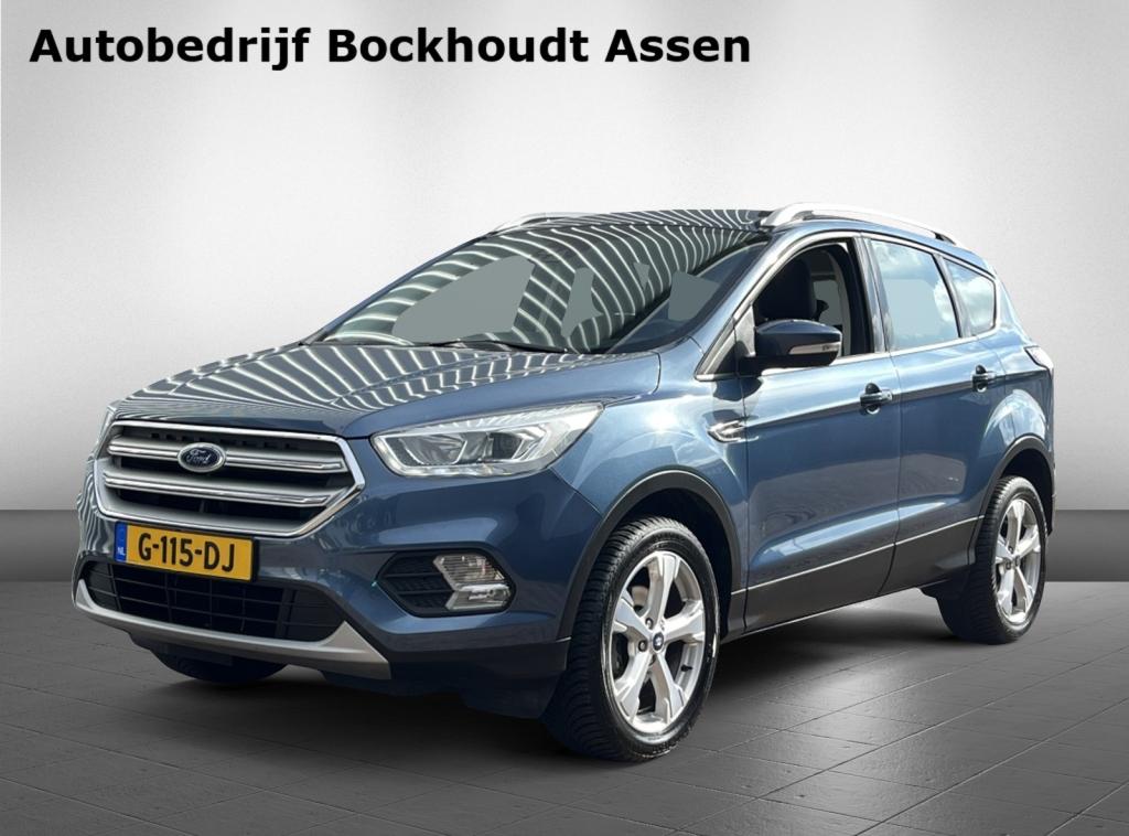 Ford Kuga 1.5 EcoBoost Titanium | Voorruit verw. | Camera, Auto's, Ford, Stof, 4 cilinders, Blauw, Bedrijf