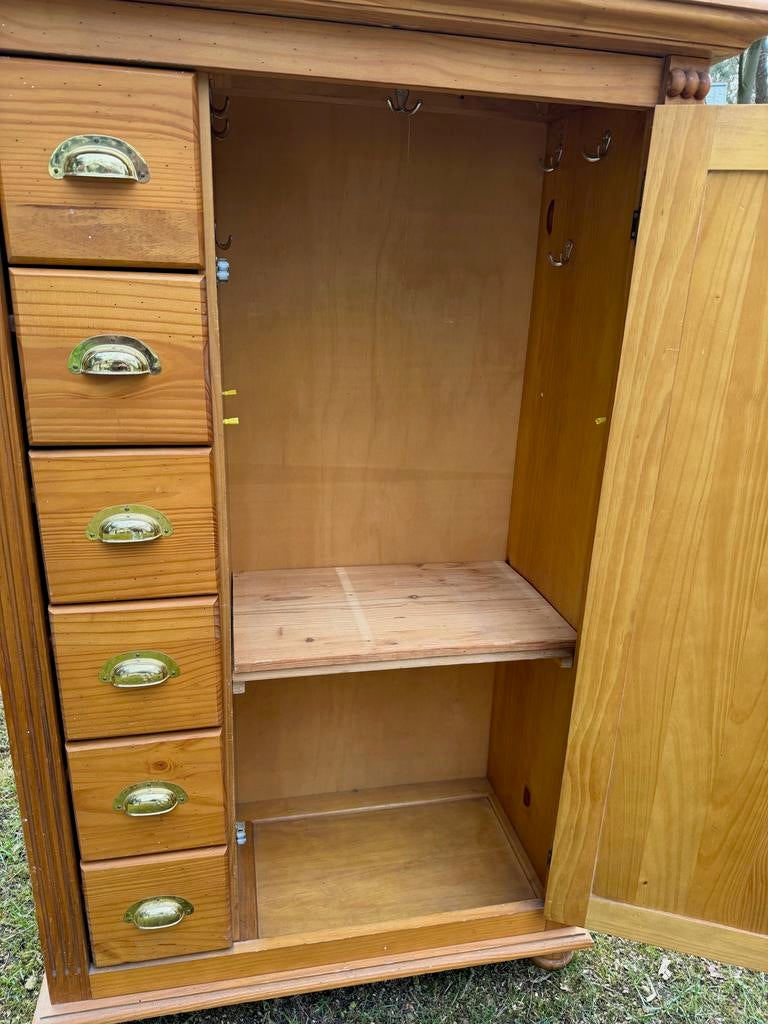 Grenen Meidenkast / Werkkastje - Hang- en Legmogelijkheid, Huis en Inrichting, Kasten | Kledingkasten, Ophalen, Gebruikt, 100 tot 150 cm