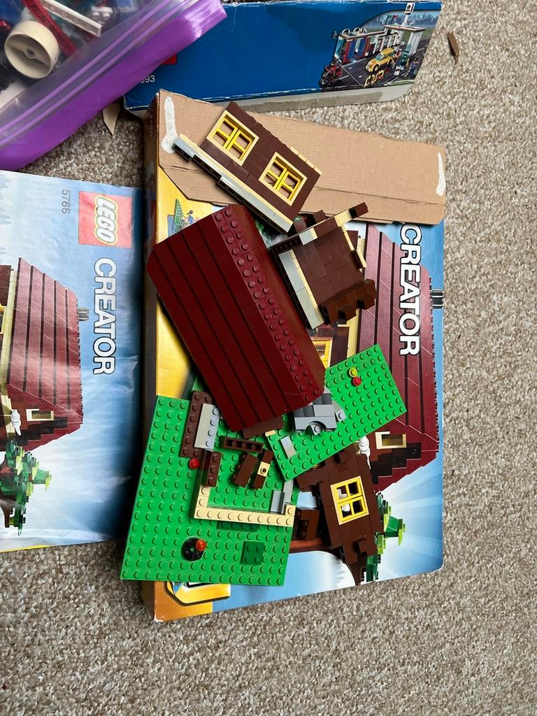 LEGO Creator Boomhut & LEGO City Tankstation (meerdere sets), Gebruikt, Lego, Ophalen of Verzenden, Inclusief instructies