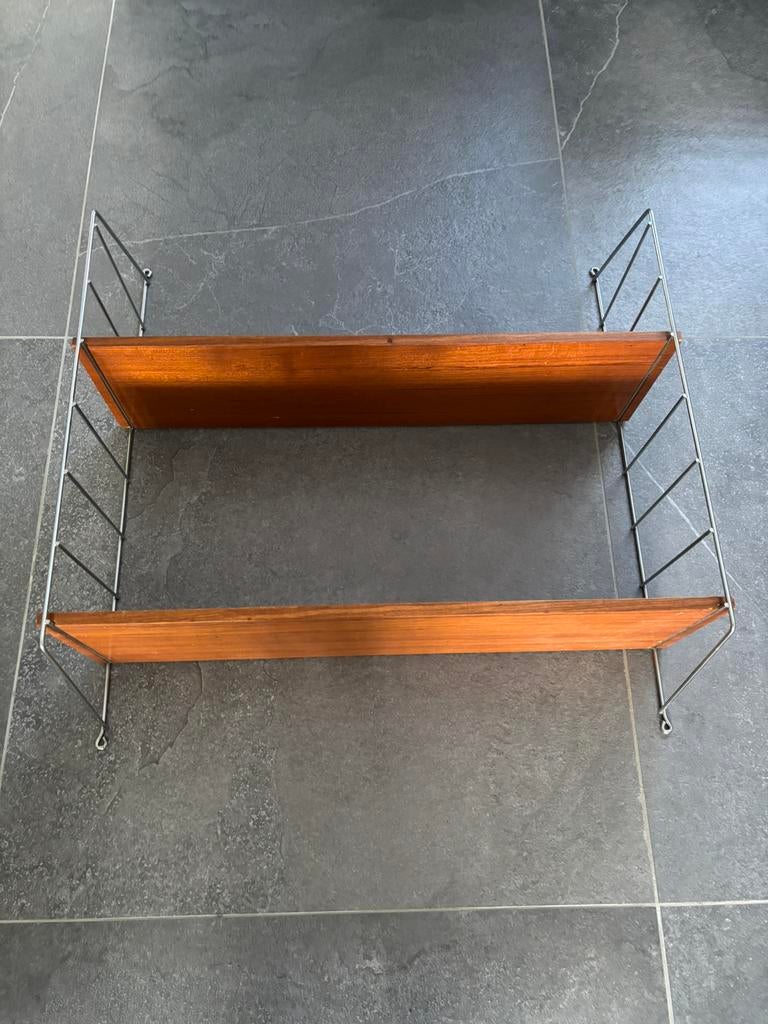 Nisse Strinning vintage wandrek met 2 legplanken, Ophalen of Verzenden, Gebruikt