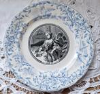 Antiek bordje "Sous Louis XV 1715" Longwy, Antiek en Kunst, Antiek | Servies los, Ophalen of Verzenden