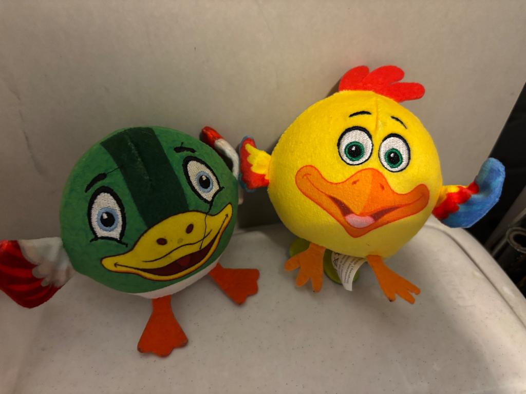 Mini Lidl knuffel boerderij kuiken geel en eend groen, Lidl, Ophalen