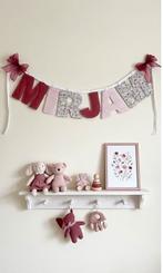 Stoffen Naamslinger -Geboorteslinger- kraamcadeau, Ophalen of Verzenden, Nieuw, Wanddecoratie