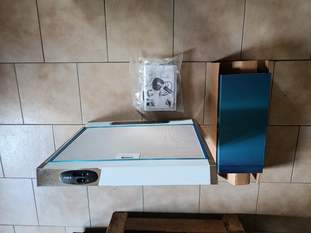 Elica VEGA 60 IX Afzuigkap - Nieuw in doos, Witgoed en Apparatuur, Afzuigkappen, Minder dan 200 m³ per uur, Onderbouw afzuigkap