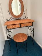 Vintage Rotan kaptafel Z.G.A.N., Ophalen, Zo goed als nieuw, 50 tot 100 cm, 150 tot 200 cm