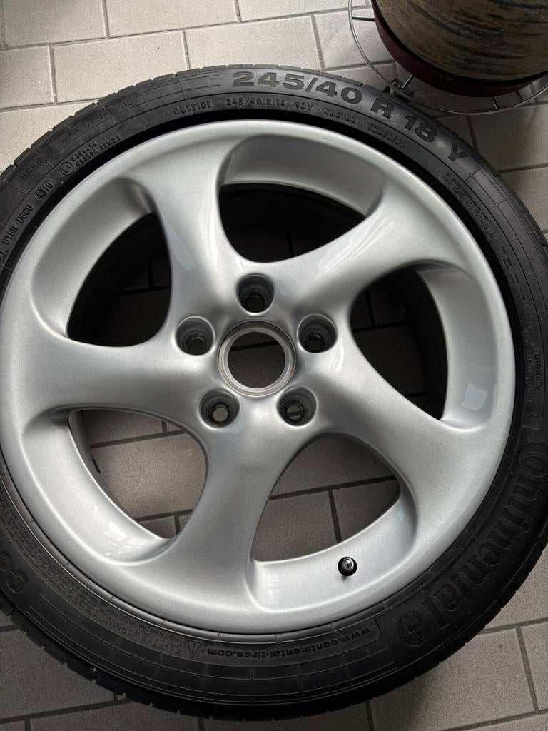 Porsche  996 velgen 5x130 Continental 2x8J en 2x10J breedset, Auto-onderdelen, Banden en Velgen, Ophalen of Verzenden, 18 inch