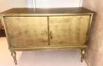 Vintage dressoir gouden kast! mahonie binnenkant, chique, Huis en Inrichting, Kasten | Dressoirs, Ophalen, Met plank(en), Gebruikt