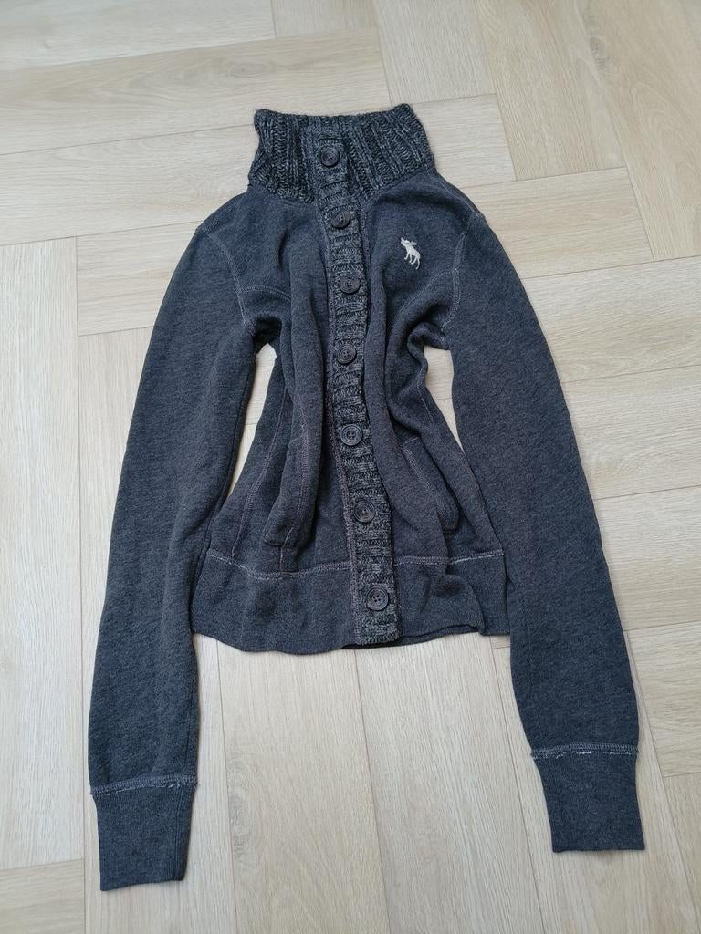 Abercrombie Y2K Vintage Vest/Sweater maat S, Ophalen of Verzenden, Maat 36 (S), Grijs, Gedragen