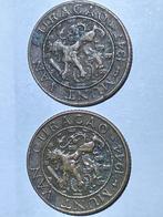 Curaçao 1 Cent munten 1944 - 1947 Set van 2, Postzegels en Munten, Munten | Nederland, Ophalen of Verzenden, Koningin Wilhelmina