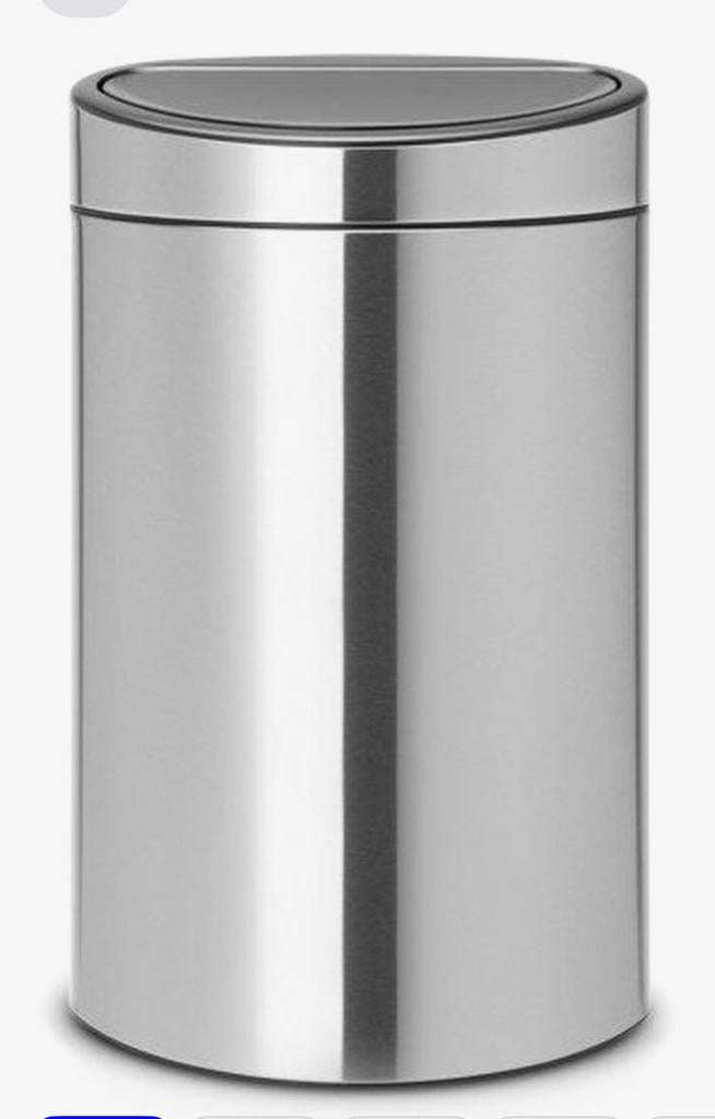 Brabantia vuilnisbak Touch bin 40 L, Ophalen, 50 tot 75 cm, 40 liter of meer, Zo goed als nieuw