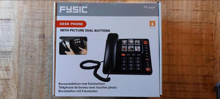 Fysic FX-3930 Senioren Telefoon met Fototoetsen, Telecommunicatie, Vaste telefoons | Handsets en Draadloos, Nieuw, 1 handset, Ophalen of Verzenden
