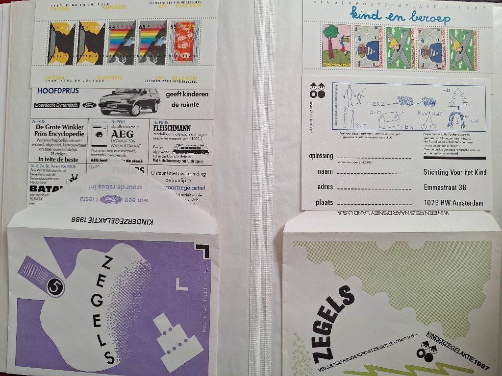 Ned. Kindzegels in orginele envelop 1986/1989 postfris, Postzegels en Munten, Postzegels | Nederland, Ophalen of Verzenden, Na 1940