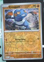 Pokemon - Croagunk (PAL 114) Reverse holo.., Ophalen of Verzenden, Nieuw, Losse kaart, Foil