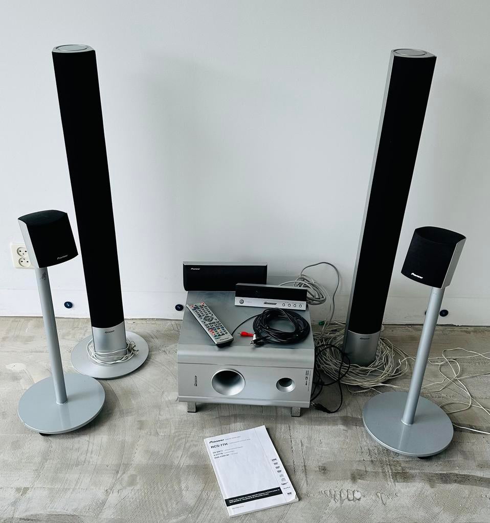 Dolby surround system 5.1 pioneer speakers woover en meer, Audio, Tv en Foto, Home Cinema-sets, 70 watt of meer, Zo goed als nieuw