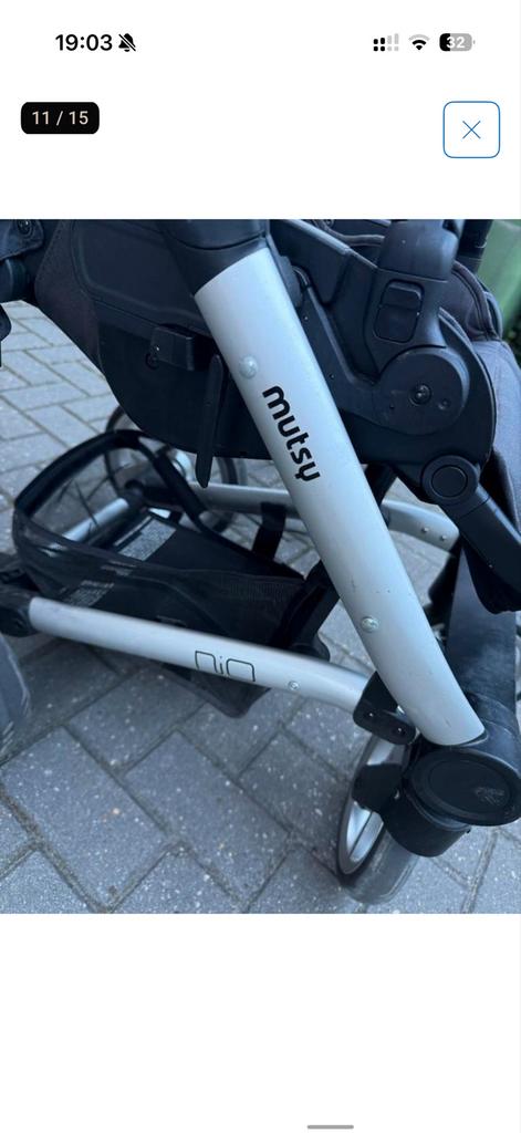 Mutsy kinderwagen compleet met reiswieg en autostoeltje, Ophalen, Zo goed als nieuw, Combiwagen, Mutsy