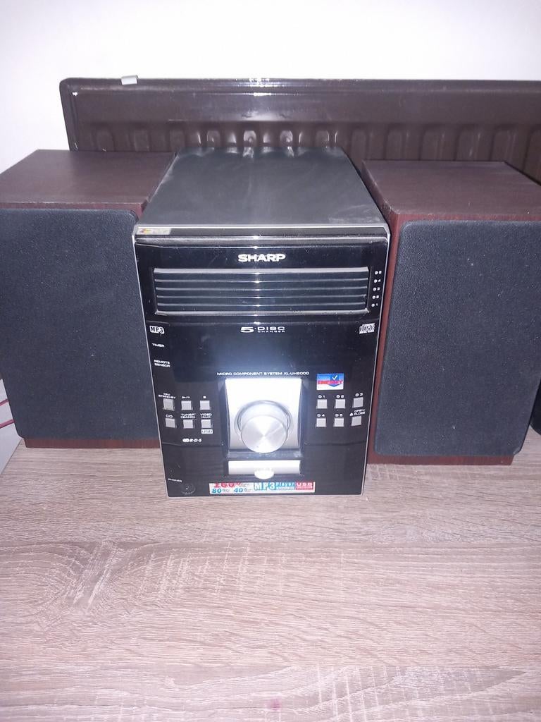 Sharp 5 CD Wisselaar Microset 160W RDS USB MP3, Gebruikt, Microset, Tuner of Radio, Ophalen of Verzenden