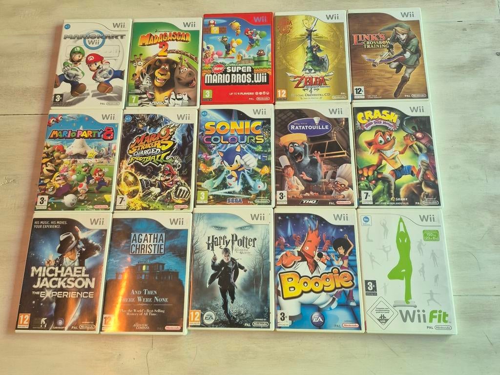 Nintendo Wii Spelletjes - 15 Stuks in één koop, Ophalen, Gebruikt, Overige genres, Eén computer