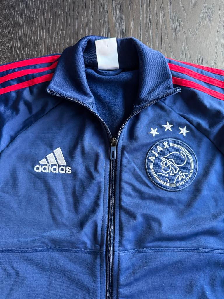 Ajax trainingspak Adidas - Herenmaat S, Kleding | Heren, Sportkleding, Blauw, Ophalen of Verzenden, Voetbal, Gedragen