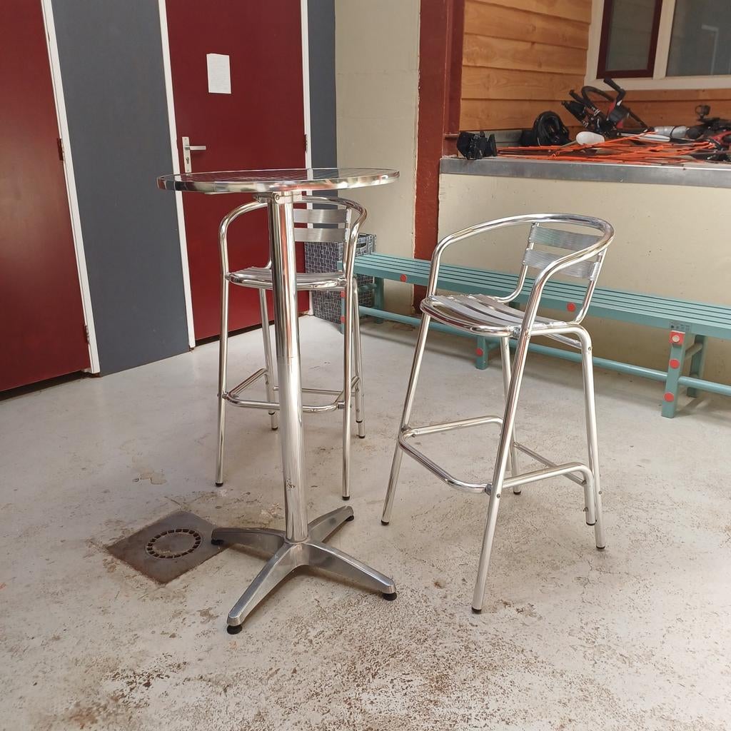 Barkrukken statafel, 2 krukken, Ophalen of Verzenden, 60 tot 90 cm