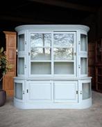 Organische winkelkast | Halfronde blauwe Winkelvitrine #6895, Niet ingevuld, 200 cm of meer, Niet ingevuld, Ophalen of Verzenden