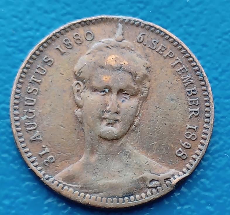 Penning Inhuldiging Koningin Wilhelma 1880-1898 * Zeldzaam, Postzegels en Munten, Penningen en Medailles, Verzenden, Brons, Nederland