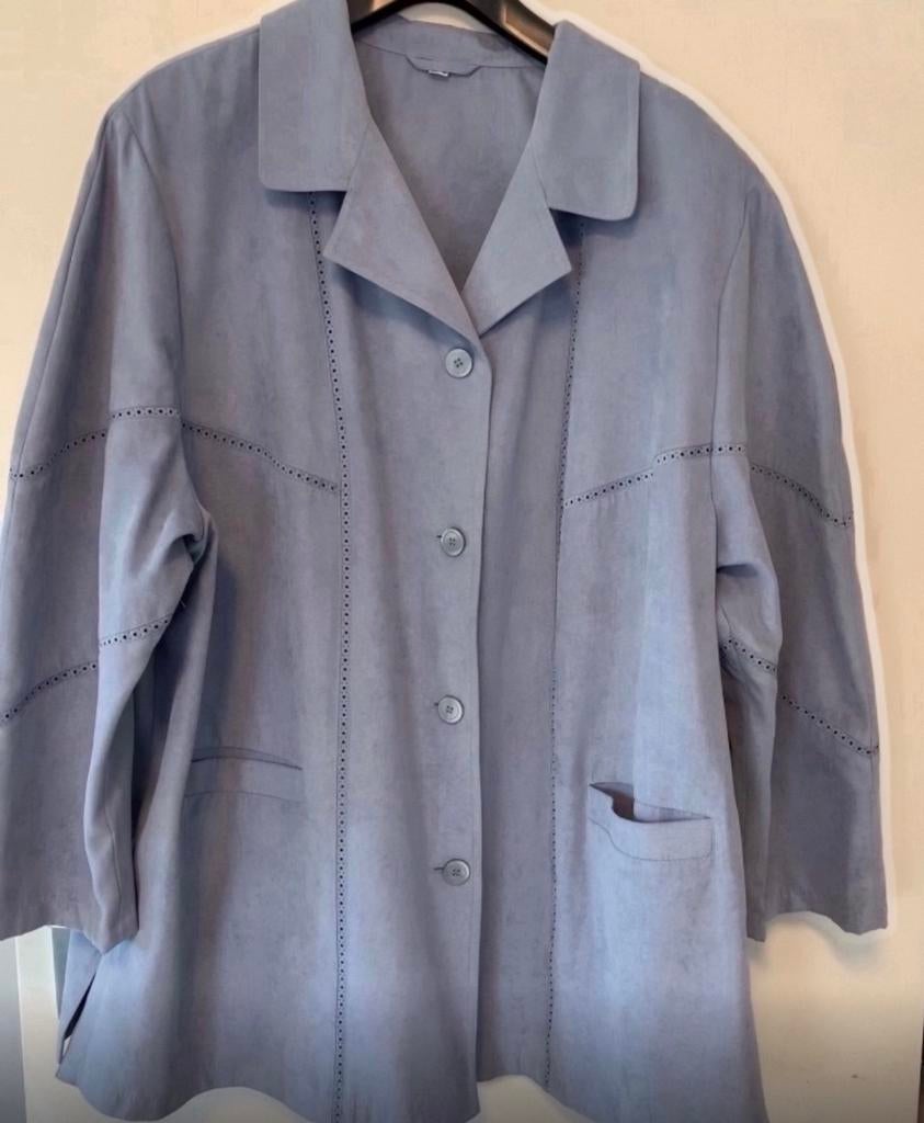 Zomer spijker jas . Maat 54., Kleding | Dames, Grote Maten, Ophalen of Verzenden, Gedragen, Blauw, Jas of Mantel