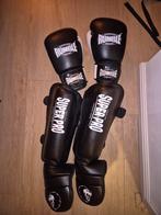 Bokshandschoenen 14 oz & Scheenbeschermers Kickboksen, Ophalen, Zo goed als nieuw, Bokshandschoenen