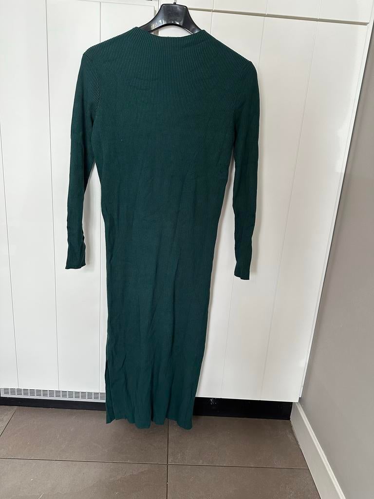 Costes Basic Geribbelde Jurk - Donkergroen, Maat XXL, Kleding | Dames, Jurken, Zo goed als nieuw, Maat 46/48 (XL) of groter, Groen