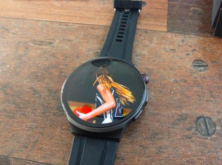 smartwatch met Android 13 en 32 GB, Sieraden, Tassen en Uiterlijk, Smartwatches, Android, Zwart, GPS, Ophalen