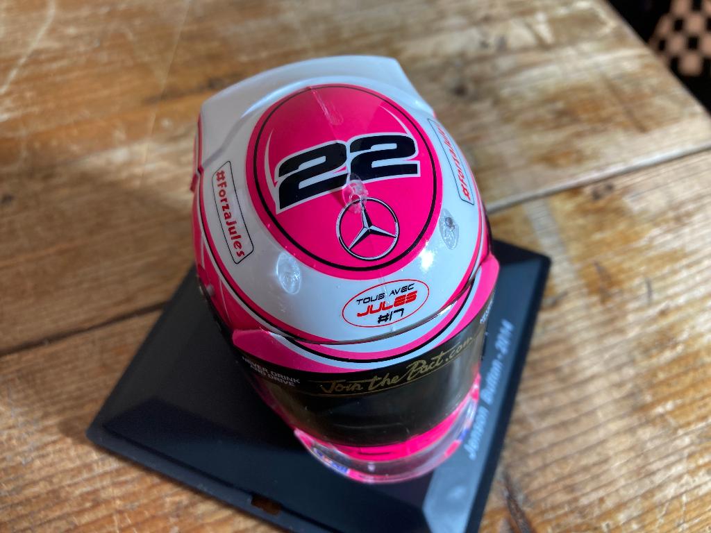 ✅ Jenson Button 1:5 2014 helm Mclaren F1 1/5 Jules Bianchi, Ophalen of Verzenden, Nieuw, Formule 1