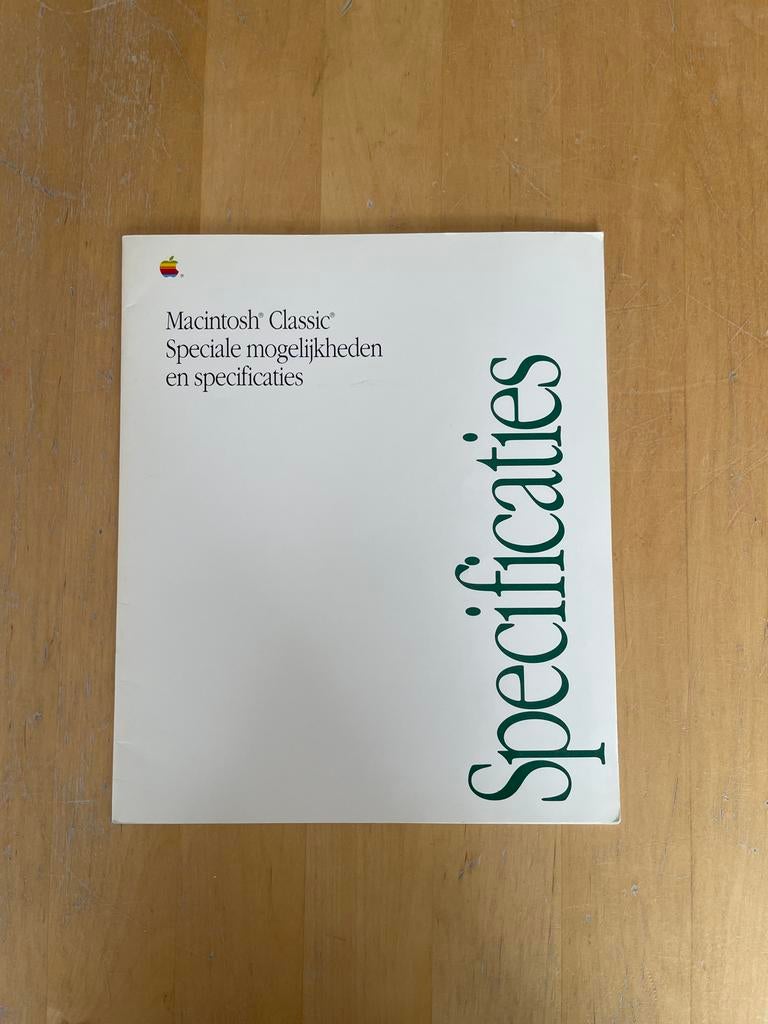 Vintage Macintosh Classic Naslagwerk - Specificaties, Computers en Software, Vintage Computers, Ophalen of Verzenden